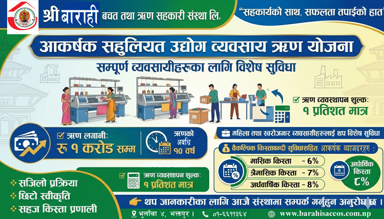  उद्योग व्यवसाय ऋण